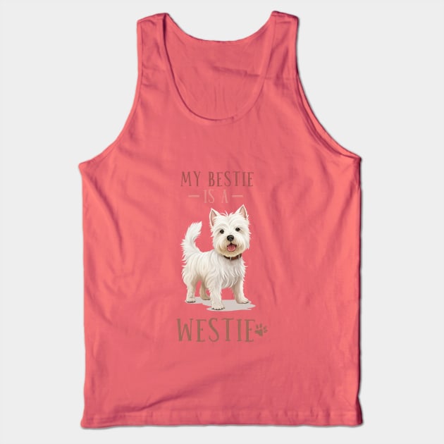 Westie Tank Top by Iuliana